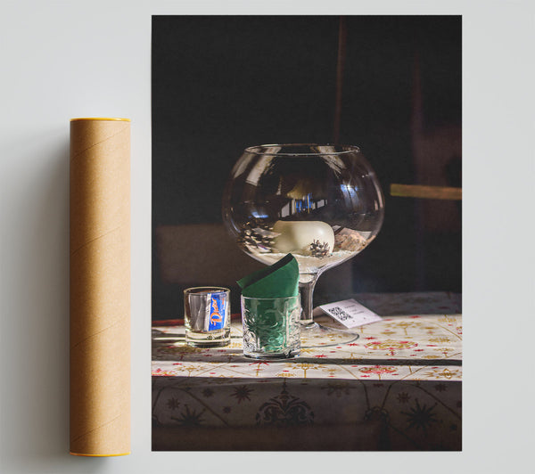 White Glass Centerpiece Giclee Print