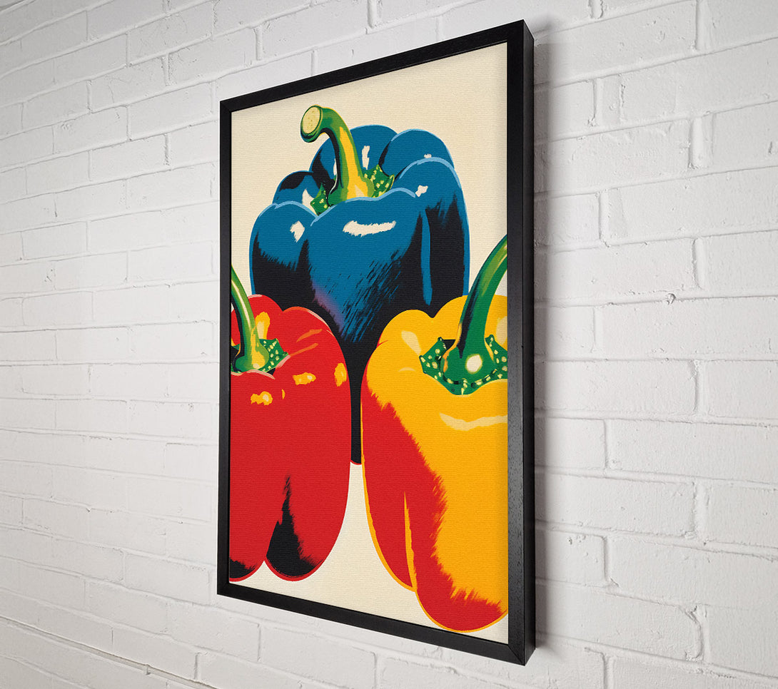  A Canvas Print of Peppers Vintage Canvas Wall Art
