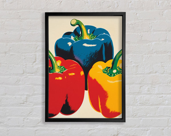 Peppers Vintage Framed Print