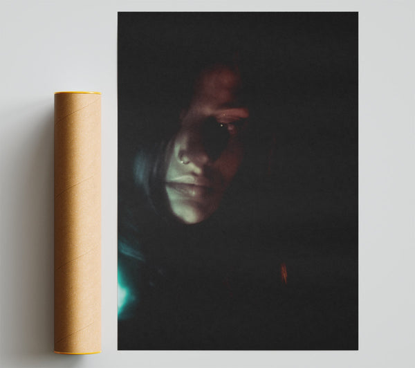 Crimson And Blue Gaze Poster