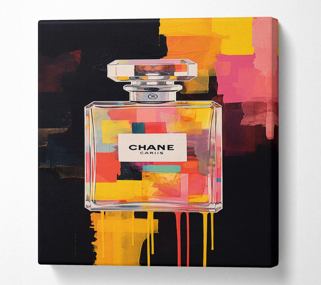  A Canvas Print of Perfume Bottle Patches Canvas Print