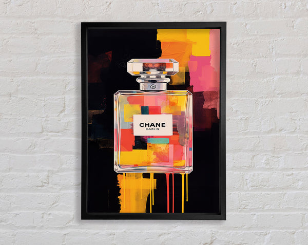 Perfume Bottle Patches Framed Print
