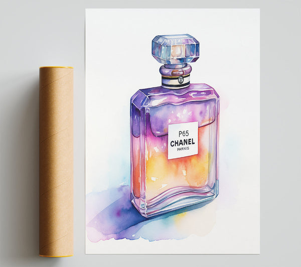 Perfume Bottle Watercolour Poster