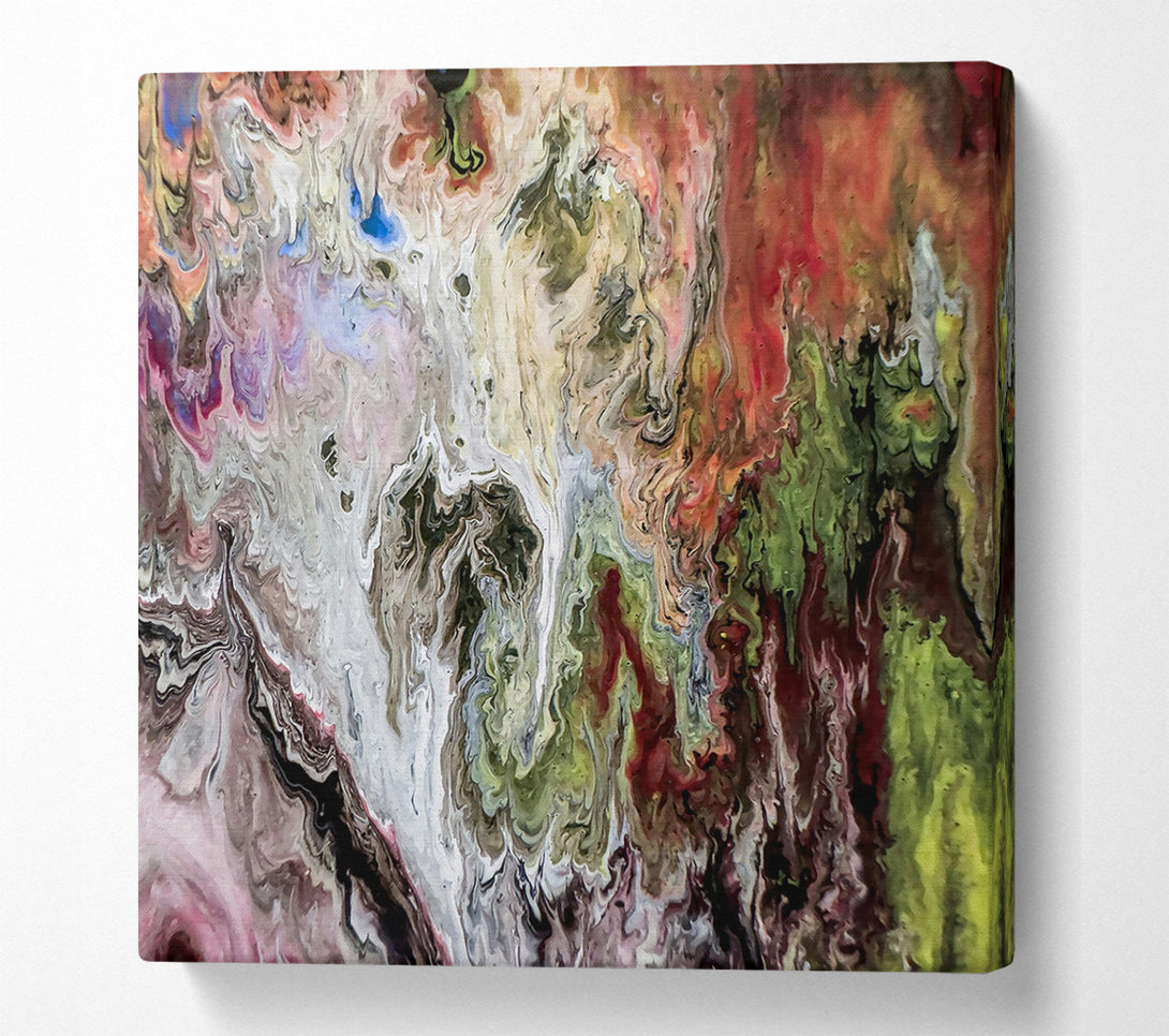  A Canvas Print of White And Green Flow Canvas Print