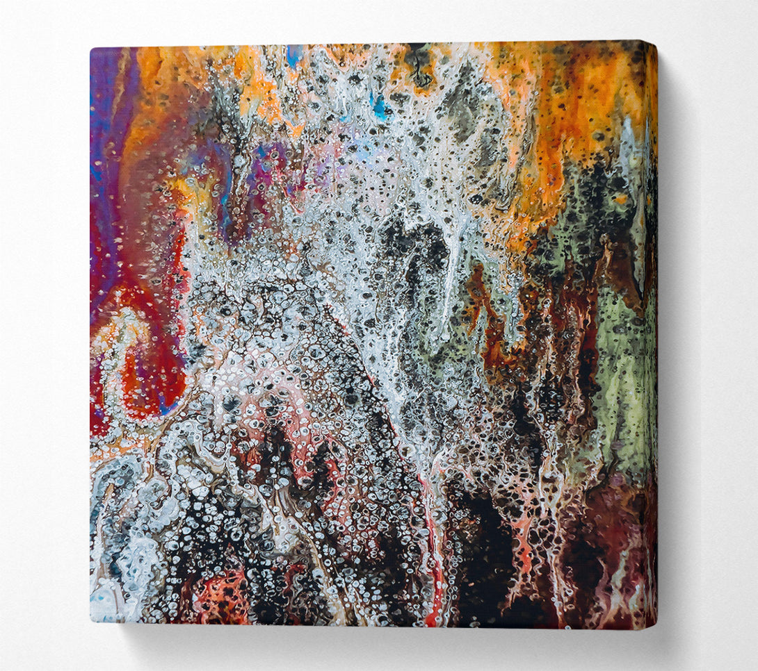 A Canvas Print of Orange & Silver Drizzle Canvas Art