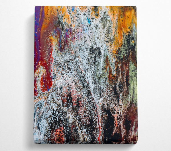  A Canvas Print of Orange & Silver Drizzle Canvas Art