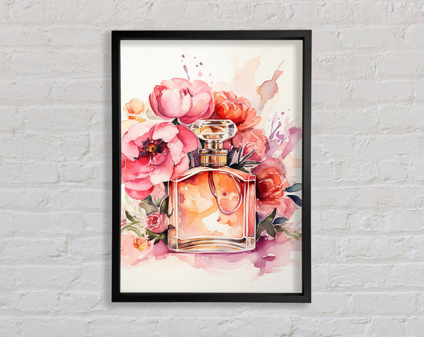 Perfume Flowers Watercolour Framed Print