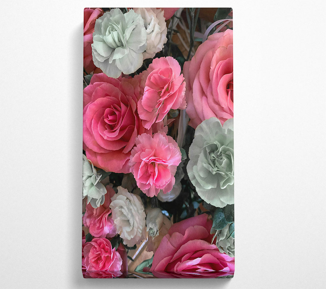  A Canvas Print of Pink And Green Blooms Canvas Print