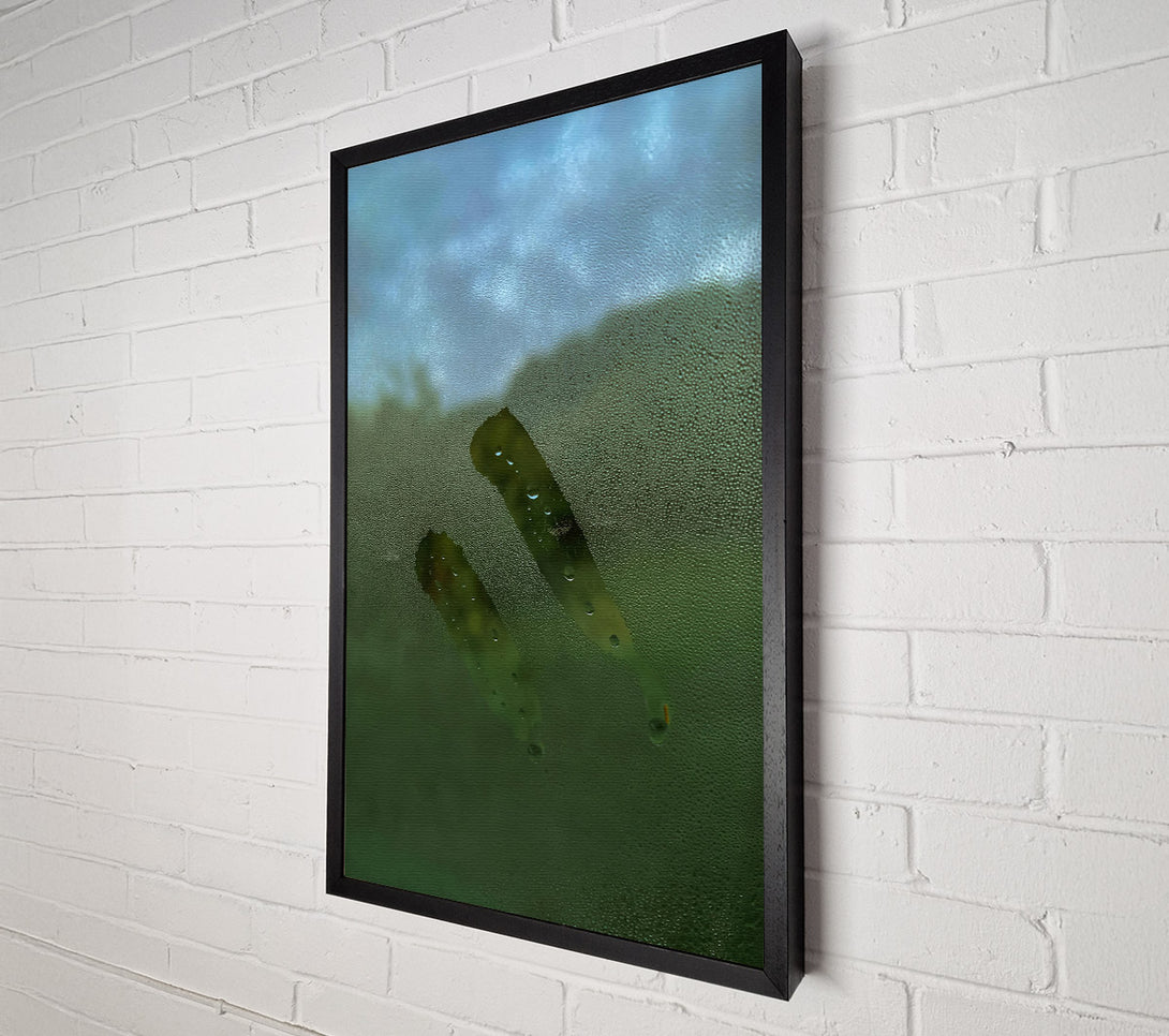  A Canvas Print of Green Window Wisps Canvas Art