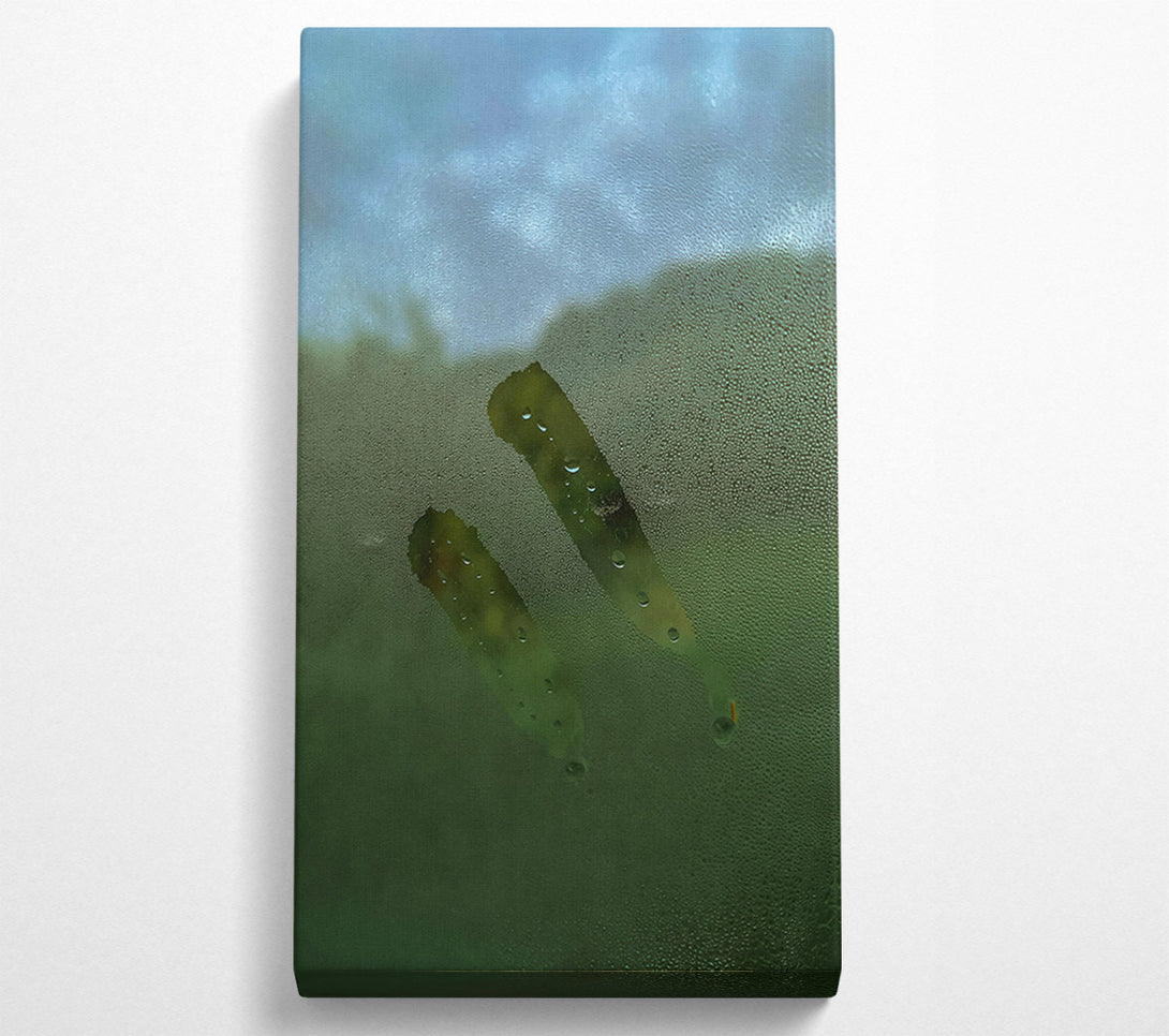  A Canvas Print of Green Window Wisps Canvas Art