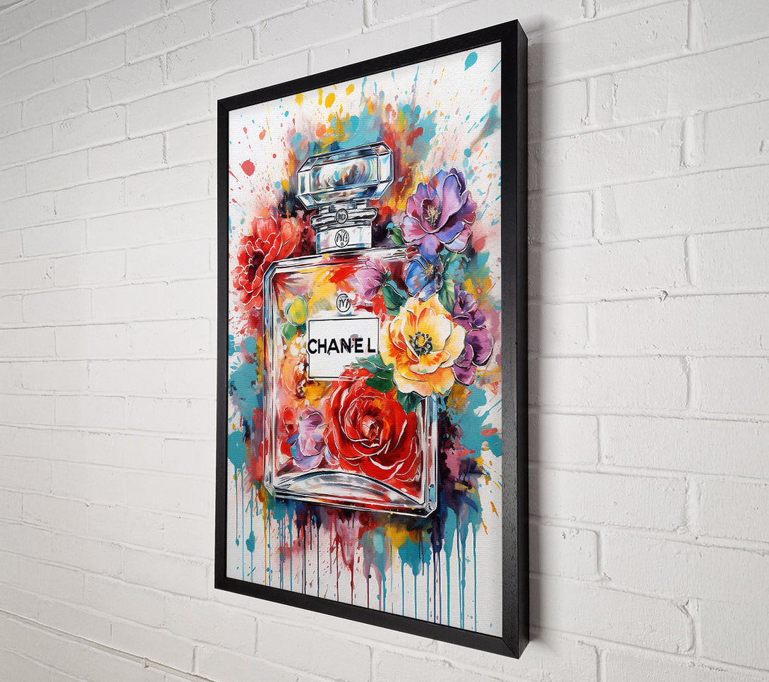  A Canvas Print of Perfume Vibrant Flowers Canvas Wall Art
