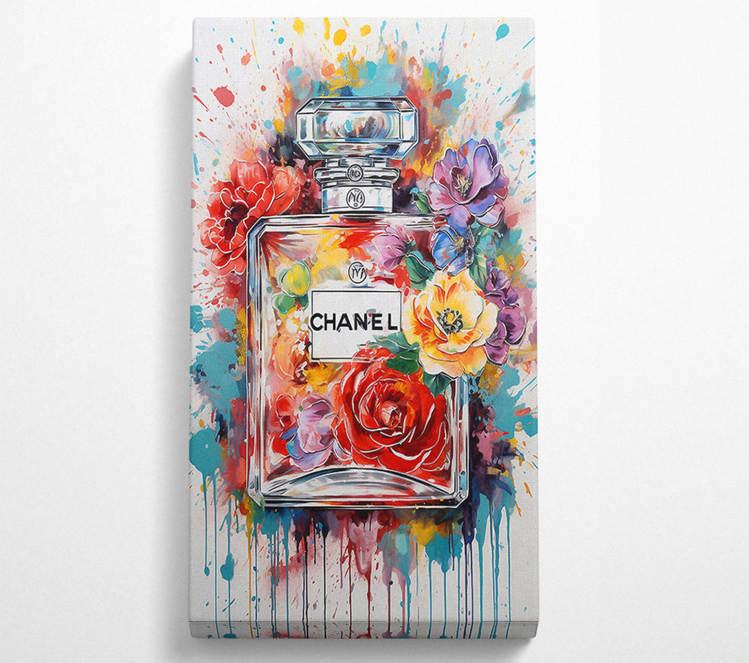  A Canvas Print of Perfume Vibrant Flowers Canvas Wall Art