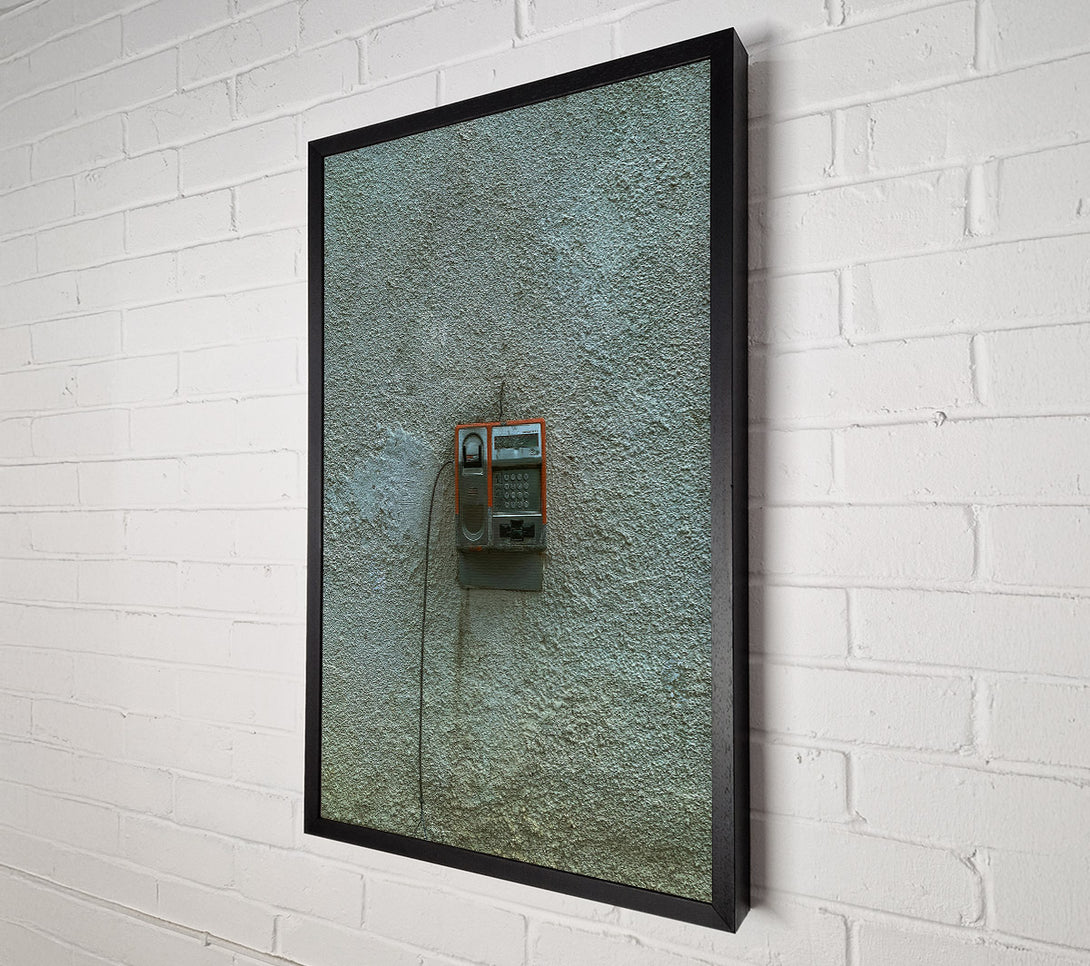  A Canvas Print of Orange Phone On Wall Canvas Art