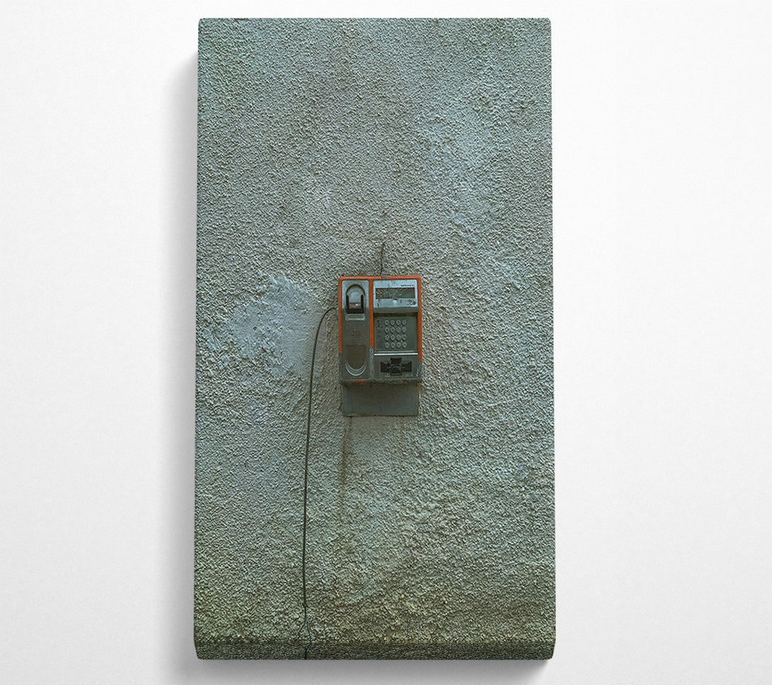  A Canvas Print of Orange Phone On Wall Canvas Art