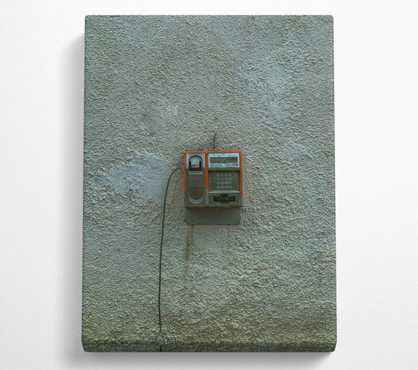  A Canvas Print of Orange Phone On Wall Canvas Art