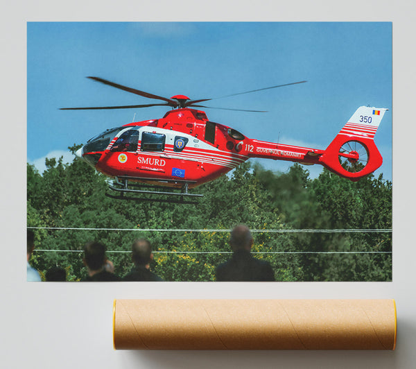 Red Rescue Rise Giclee Print
