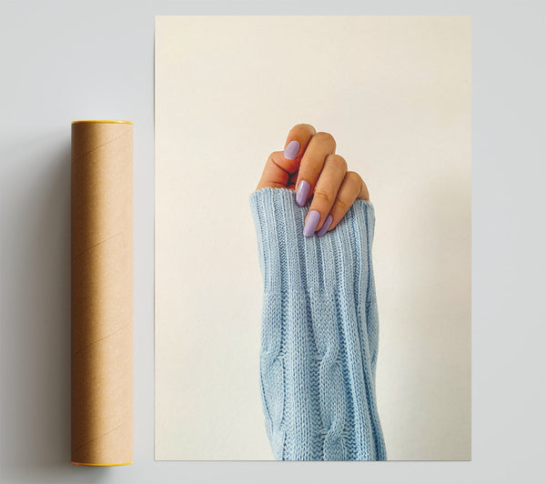 Lavender Knit Embrace Poster