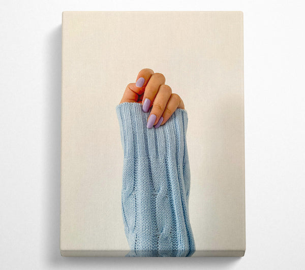  A Canvas Print of Lavender Knit Embrace Canvas Art