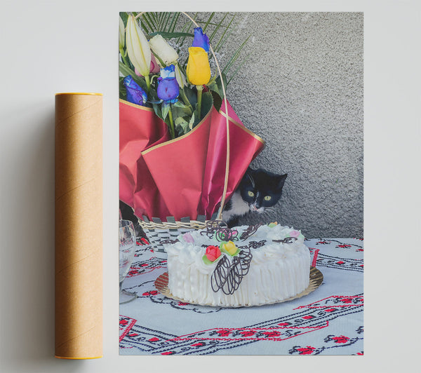 White Cake Surprise Print