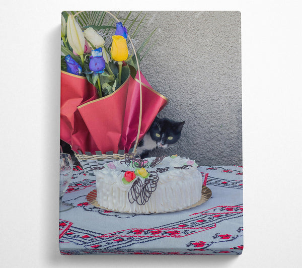  A Canvas Print of White Cake Surprise Canvas Print