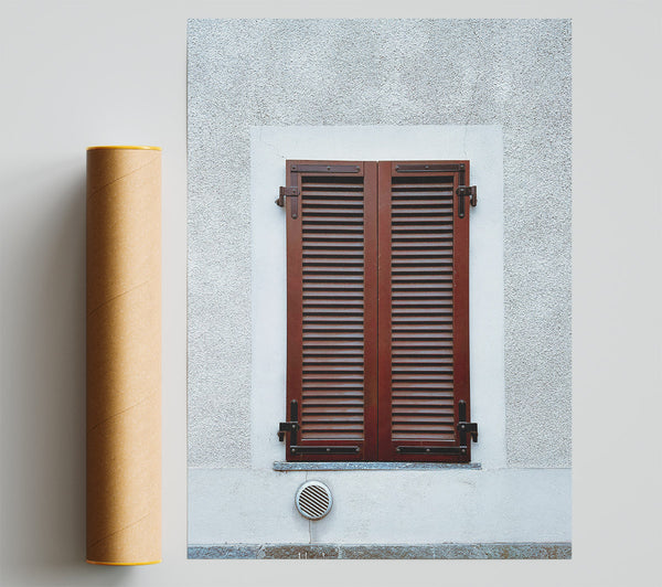 Slatted Brown Shutters Print