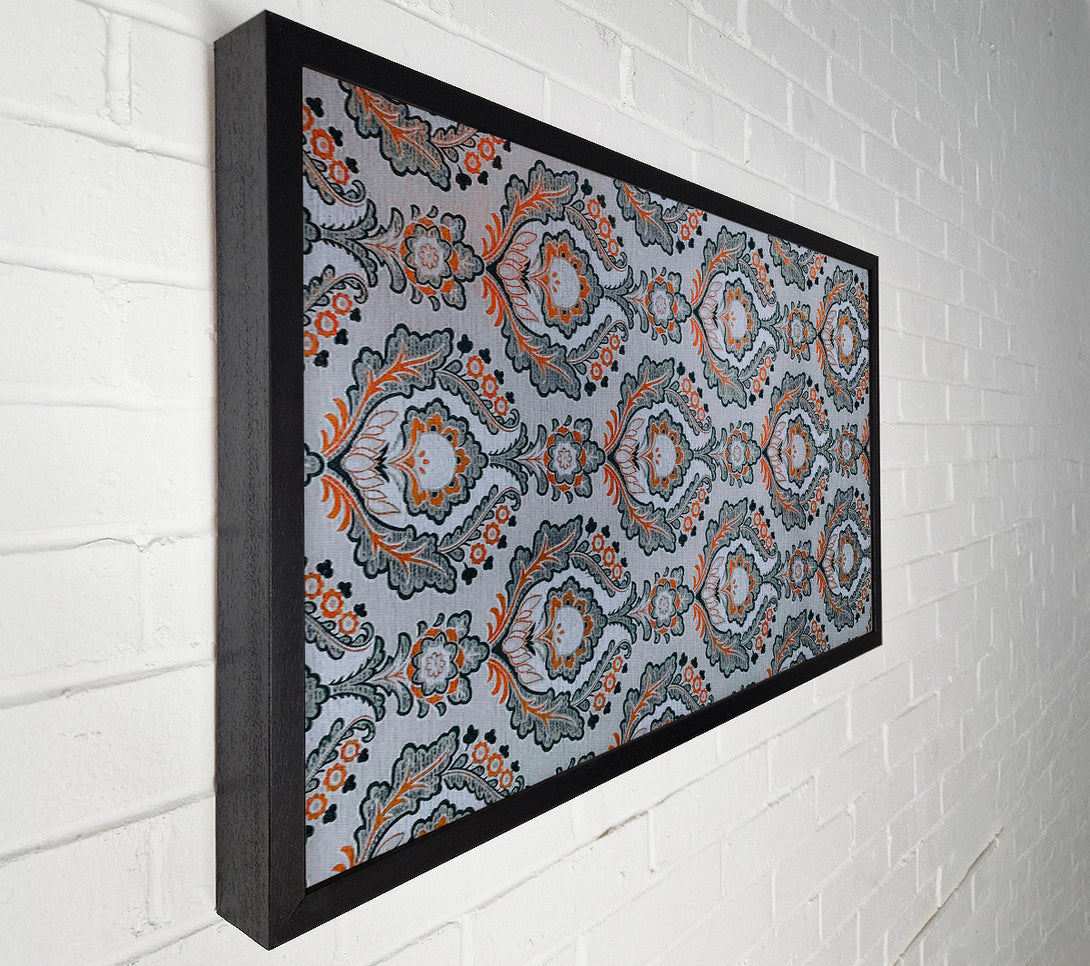  A Canvas Print of Orange Floral Pattern Canvas Art