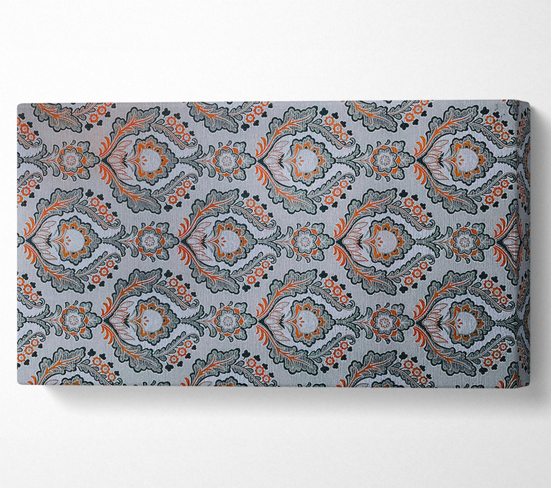  A Canvas Print of Orange Floral Pattern Canvas Art