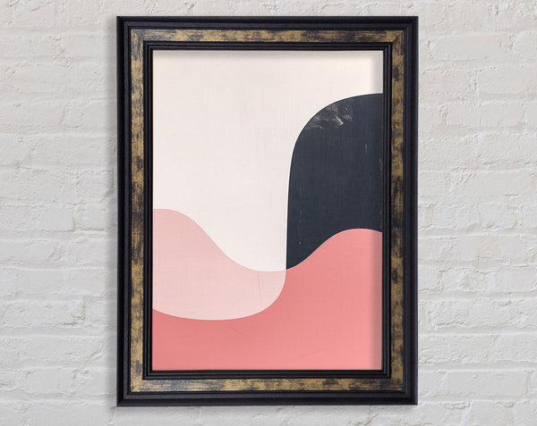 Pink And Grey Modern Framed Print