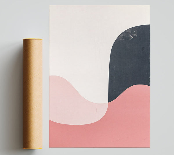 Pink And Grey Modern Print