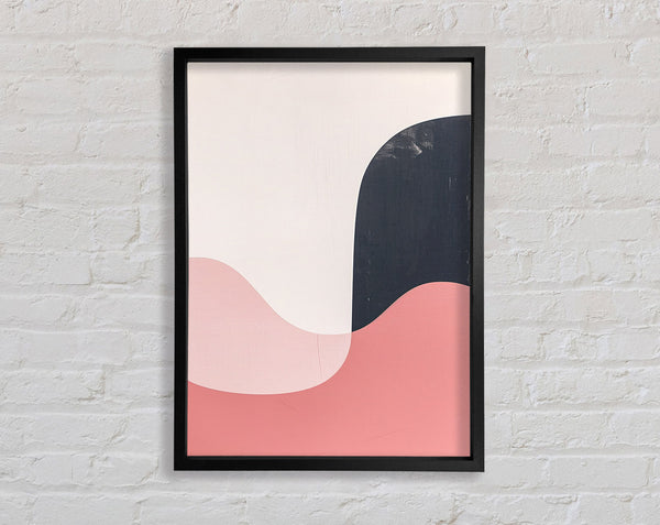Pink And Grey Modern Framed Print