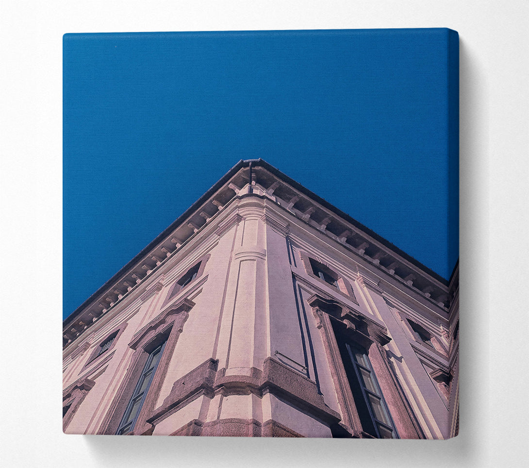  A Canvas Print of Pale Corner Skyward Canvas Wall Art