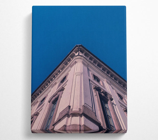  A Canvas Print of Pale Corner Skyward Canvas Wall Art
