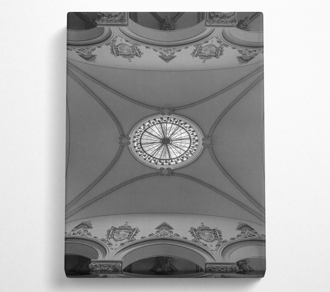  A Canvas Print of White Ceiling Dome Canvas Art