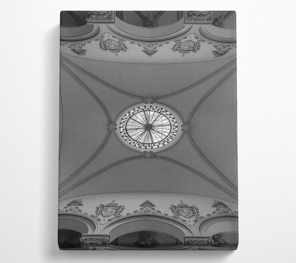  A Canvas Print of White Ceiling Dome Canvas Art