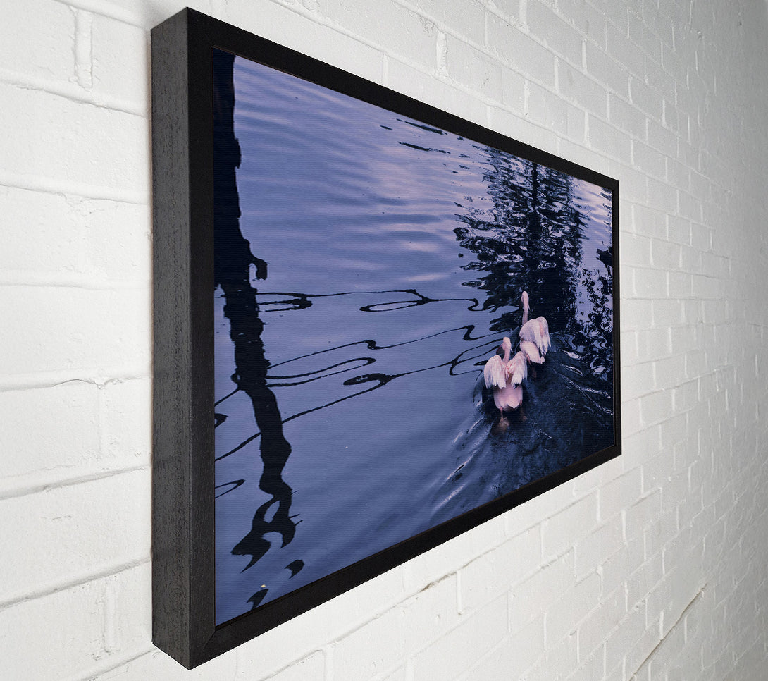  A Canvas Print of Indigo Water Birds Canvas Print
