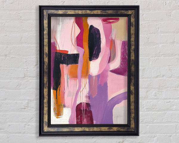 Pink And Lilac Asbtract Framed Print