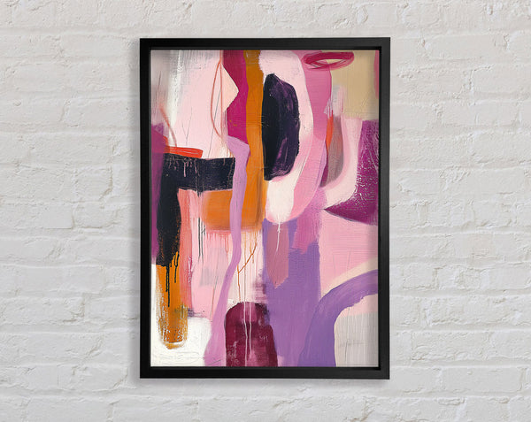 Pink And Lilac Asbtract Framed Print