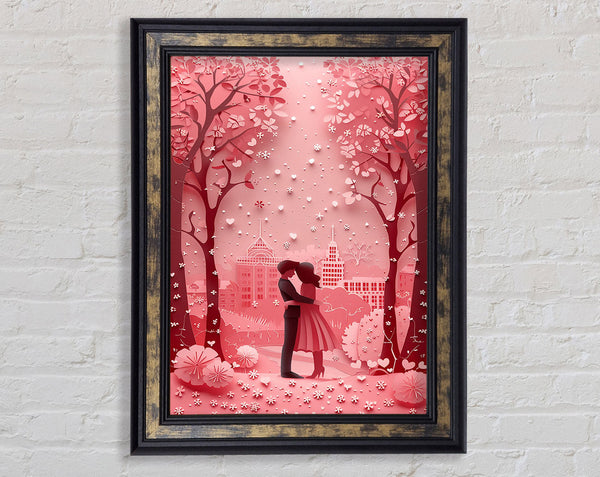 Pink Blossom Park Framed Print