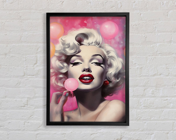 Pink Bubble Monroe Framed Print