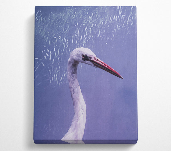  A Canvas Print of Lavender Heron Grace Canvas Art