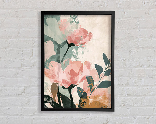 Pink Flower Love Framed Print