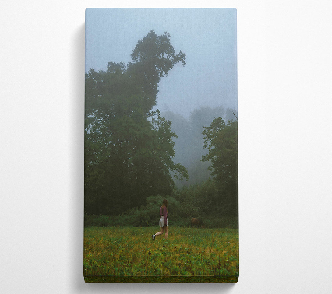 A Canvas Print of Green Foggy Walk Canvas Print