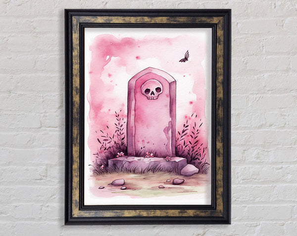 Pink Gravestone Framed Print