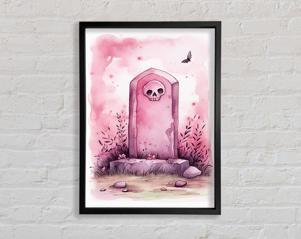 Pink Gravestone Framed Print