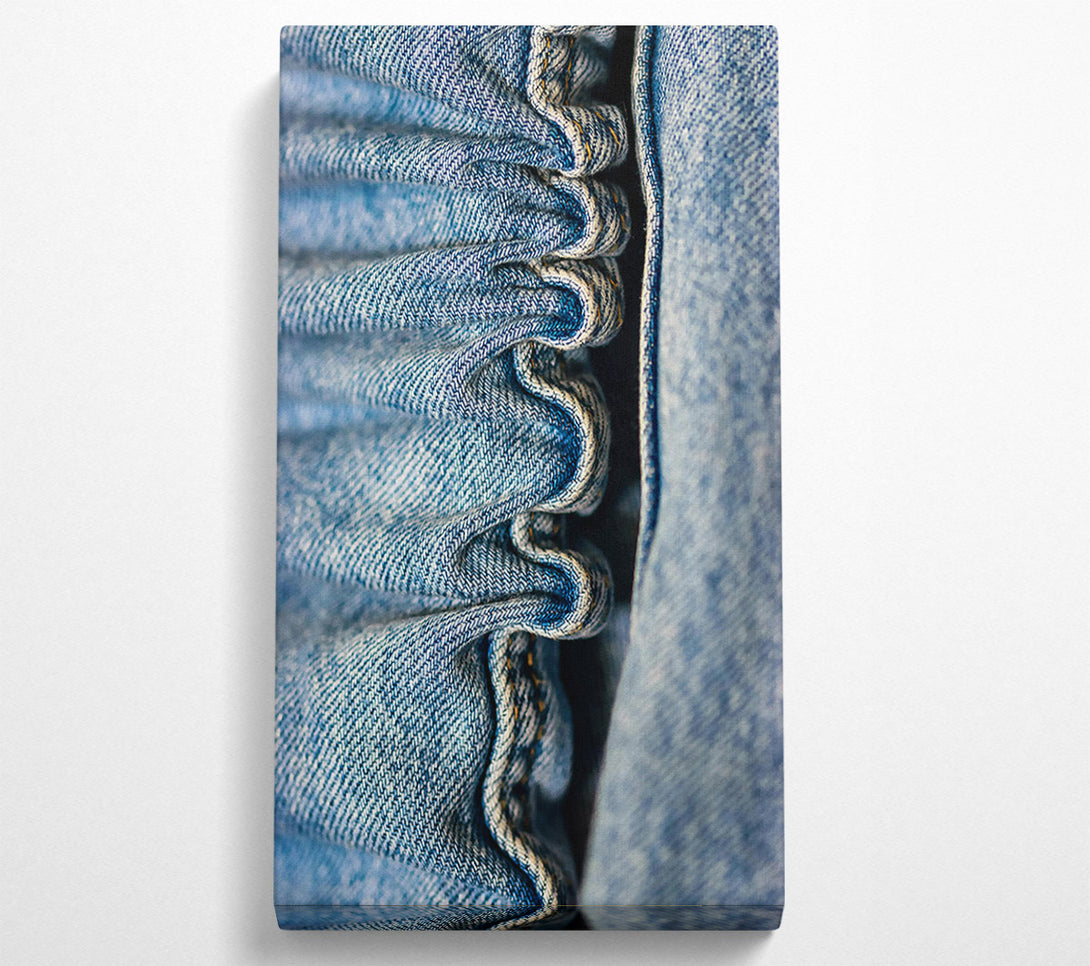  A Canvas Print of Blue Denim Folds Canvas Art
