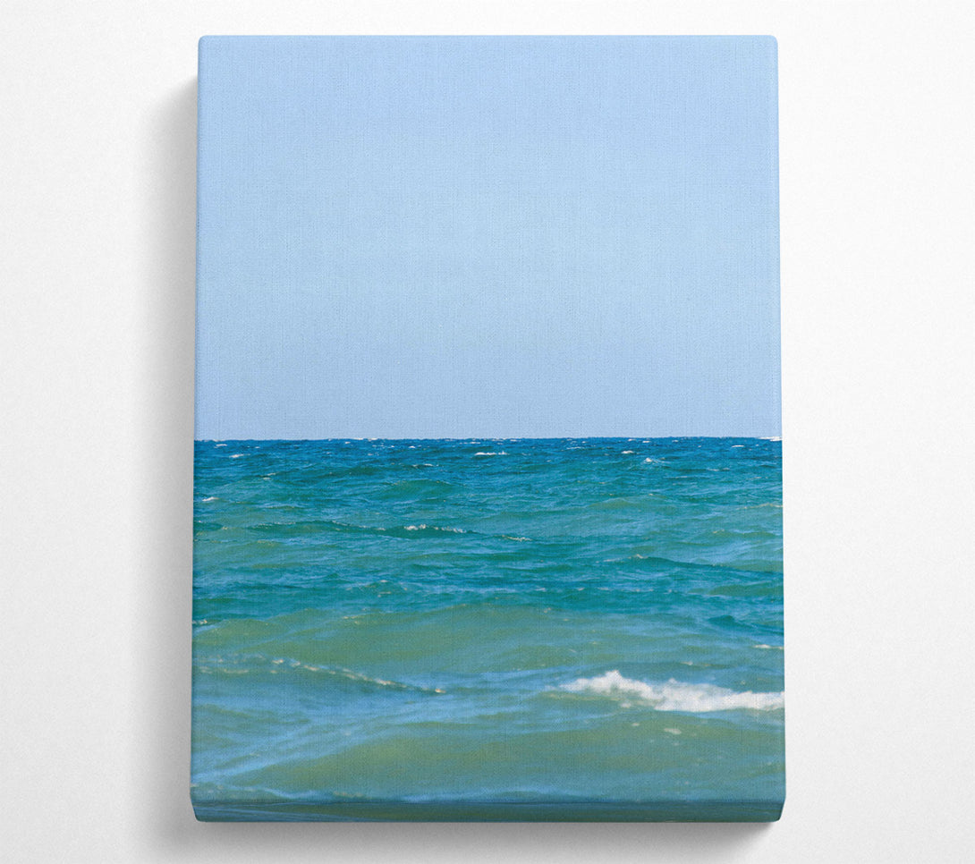  A Canvas Print of Azure Ocean Waves Canvas Art