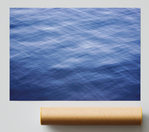 Deep Blue Ocean Waves Poster