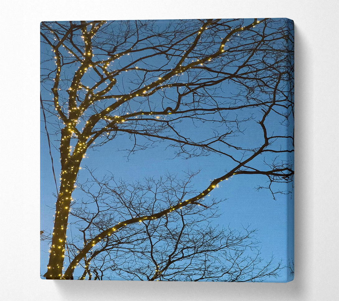  A Canvas Print of Golden Twinkle Branches Canvas Print