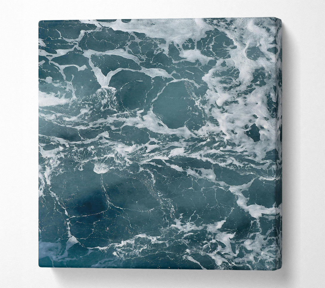  A Canvas Print of Teal Sea Foam Canvas Art
