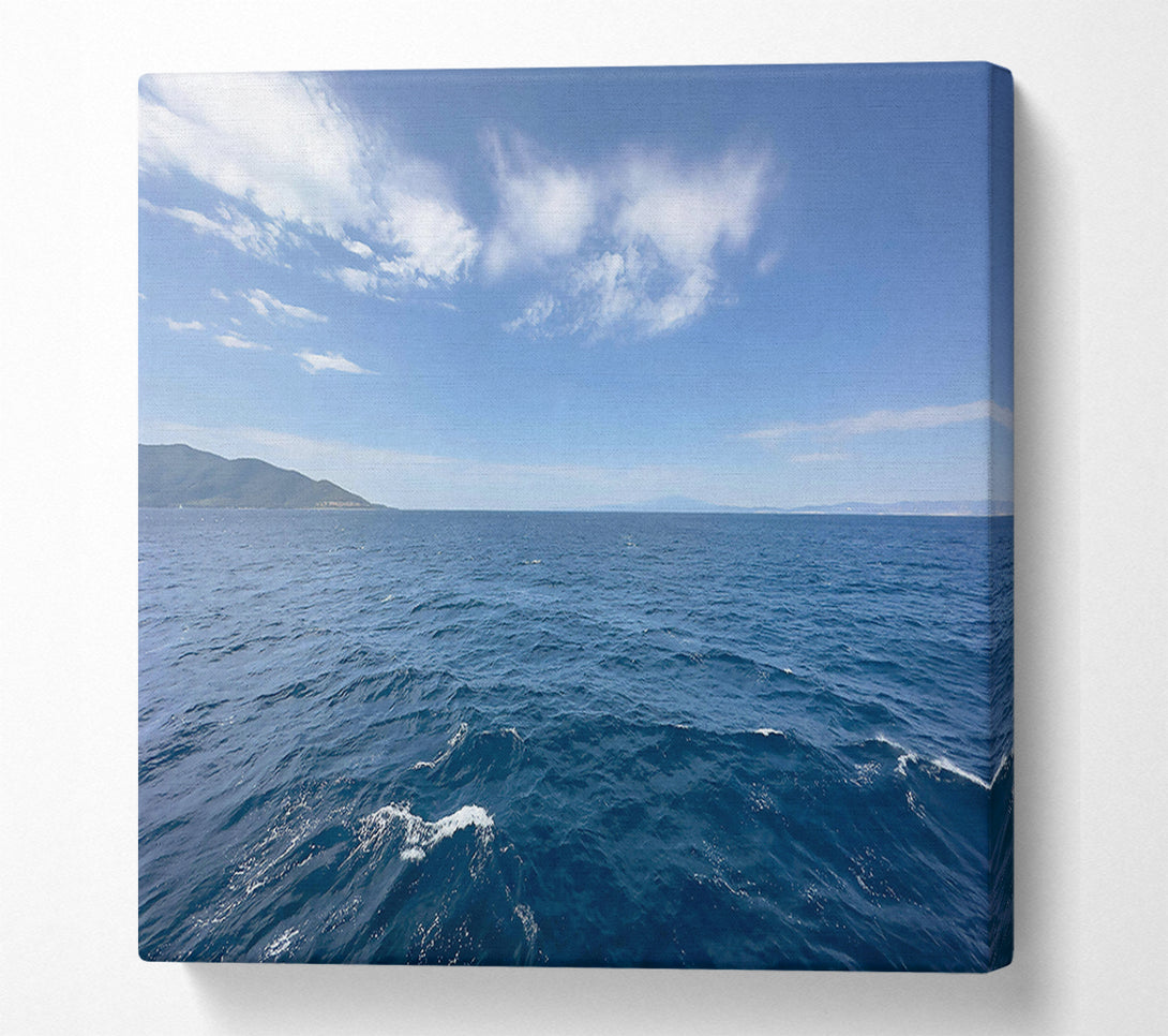  A Canvas Print of Azure Horizon Calm Canvas Print